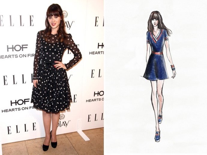 Zooey Deschanel  diseña para Tommy Hilfiger