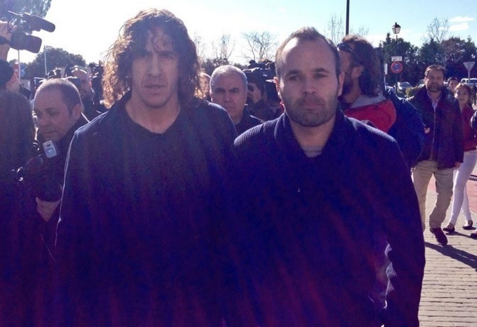 Puyol Iniesta funeral entierro Luis Aragonés