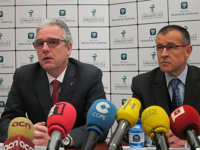 El pte.Del Cofb J.Dalmases y el dtor.De Mútua General D.Redondo