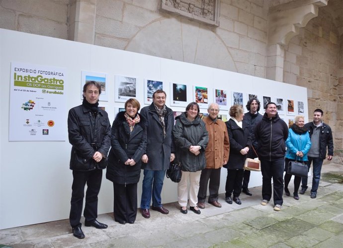 R.Pujol y G.Sabaric, en la inauguración de la muestra sobre DOP Garrigues