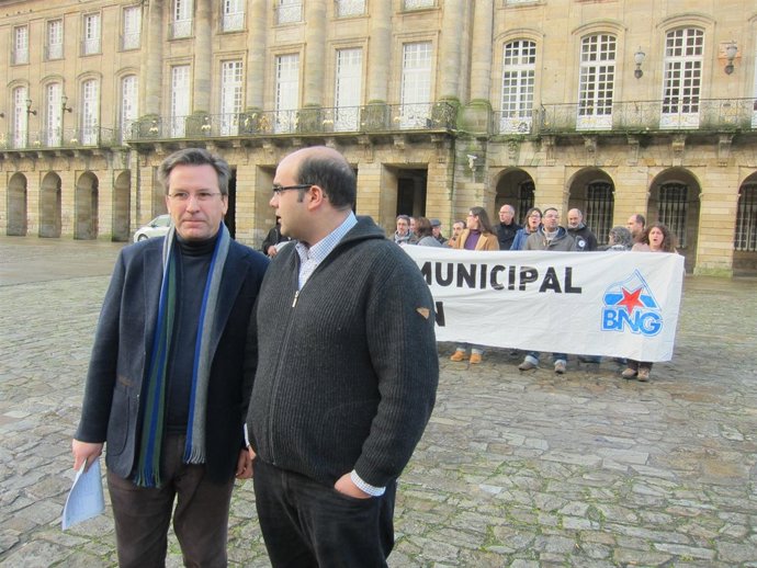Xavier Vence, portavoz nacional del BNG, junto a Rubén Cela