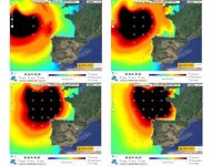 El oleaje se acercó a su récord histórico en puntos del Cantábrico y en el puerto de Santander la marea subió a 5,36 m