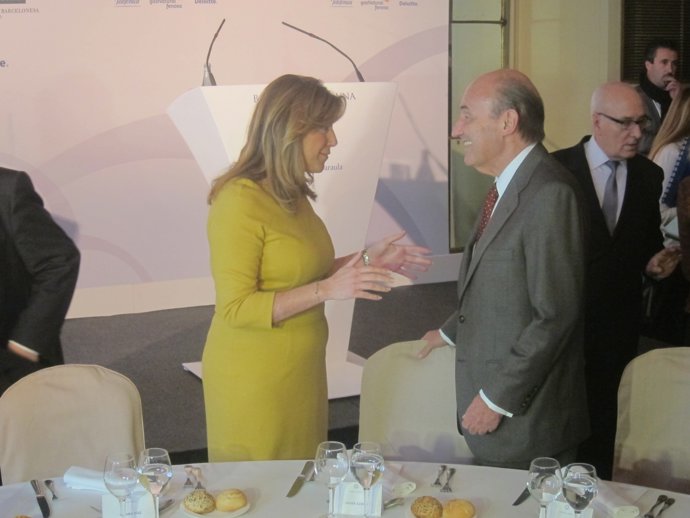 Susana Díaz (pta.Junta de Andalucía) Miquel Roca i Junyent (abogado)