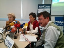 Presidenta de Manos Unidas y coordinadores de proyectos en Togo-Gabón y Bolivia