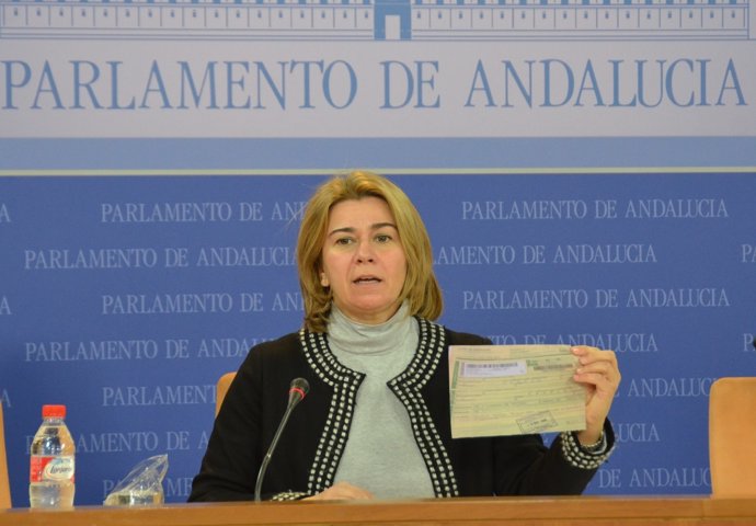La portavoz de Empleo del PP-A, Teresa Ruiz Sillero, en el Parlamento