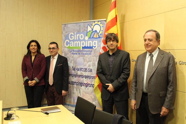 Miquel Gotanegra, Marian Muro, Carles Puigdemont y Joan Giraut