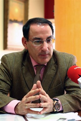 González de Lara durante la entrevista