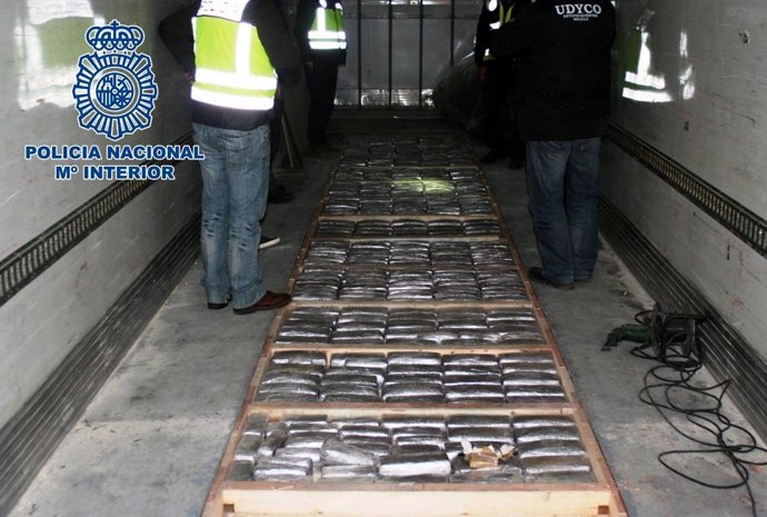 Media tonelada de hachís incautada por la Policía Nacional en Melilla