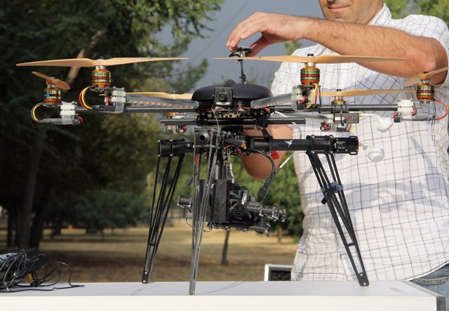 Drones que usa Endesa para revisar la red eléctrica.