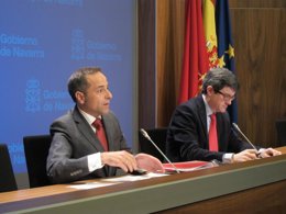 Los consejeros Juan Luis Sánchez de Muniáin y José Iribas.