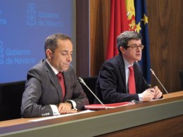 Los consejeros Juan Luis Sánchez de Muniáin y José Iribas.