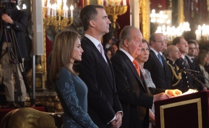 Los Reyes y los Príncipes, en la recepción al Cuerpo Diplomático