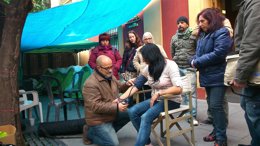 Inspección sanitaria a la mujer declarada en huelga de hambre.