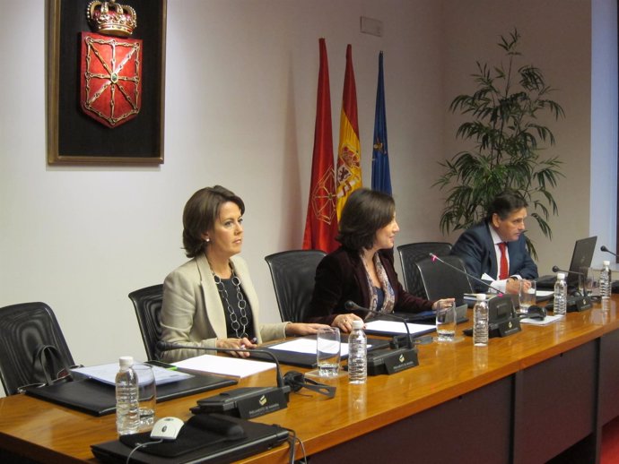 La presidenta del Gobierno foral, Yolanda Barcina, en comisión parlamentaria