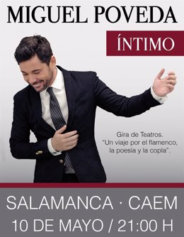 Cartel anunciador del concierto de Miguel Poveda Salamanca