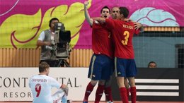 Ortiz, Fernandao y Aicado, España - Rusia en el Mundial de fútbol sala