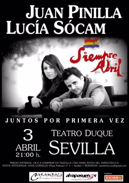 Juan Pinilla y Lucía Sócam, concierto el 3 de abril