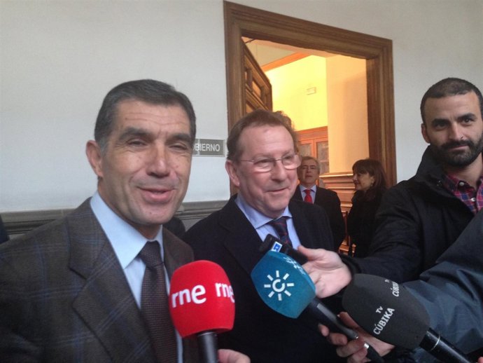 Presidente del TSJA, Lorenzo del Río, y el consejero Emilio de Llera