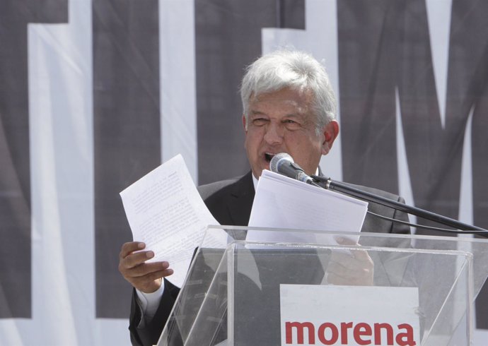 El líder del MORENA, Andrés Manuel López Obrador