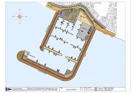 La planta general del proyecto del Club Marítimo Molinar