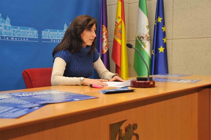 María Trinidad Moreno en la rueda de prensa