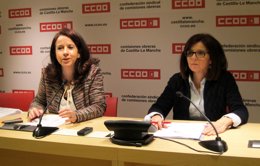 Raquel Payo e Higinia García, CCOO y UGT