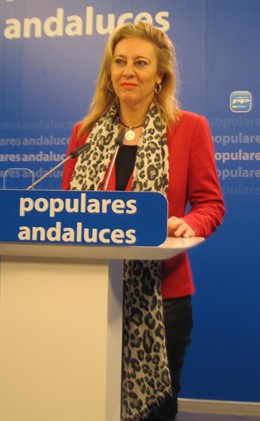 Carolina España en la sede del PP-A
