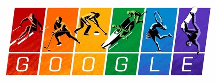 Doodle de Google con colores LGTB