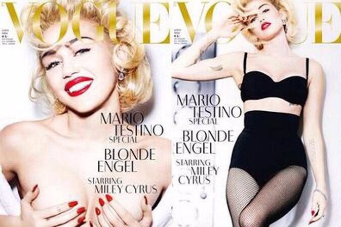 Miley Cyrus lo enseña todo en las revistas W y Vogue