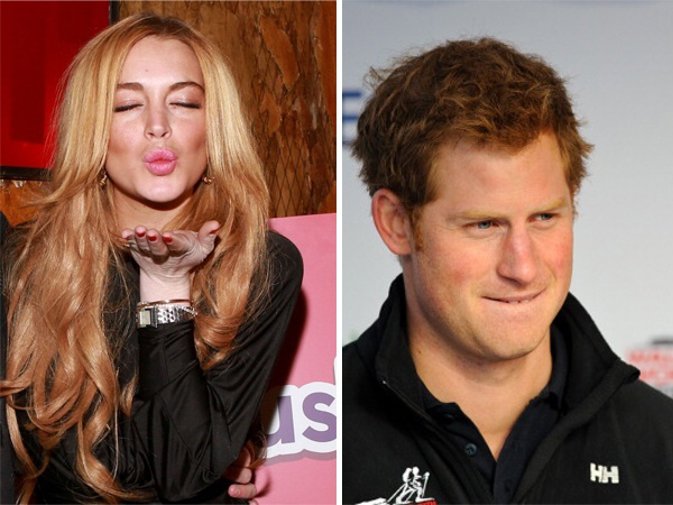 Lindshay lohan intenta conquistar al príncipe harry