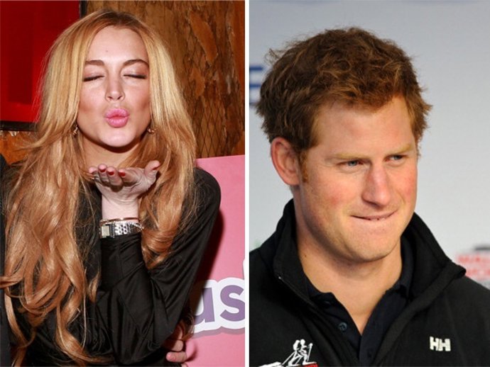 Lindshay lohan intenta conquistar al príncipe harry