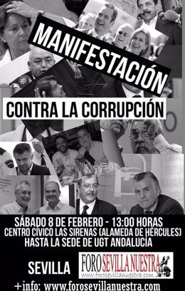 Manifestación contra la corrupción en Sevilla