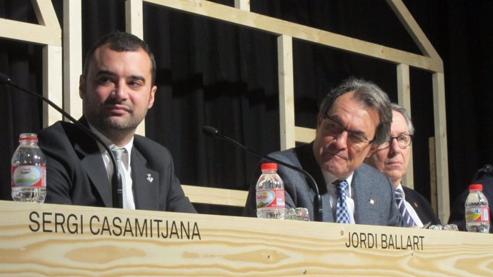 El alcalde de Terrassa, Jordi Ballart, y el pte.De la Generalitat Artur Mas