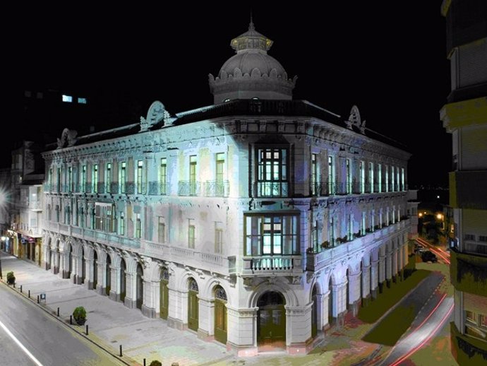 Ayuntamiento de La Unión visto de noche