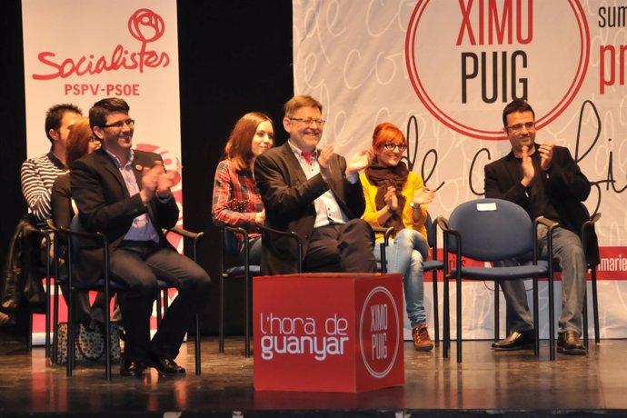Ximo Puig en el acto con alcaldes y portavoces socialistas en Picassent
