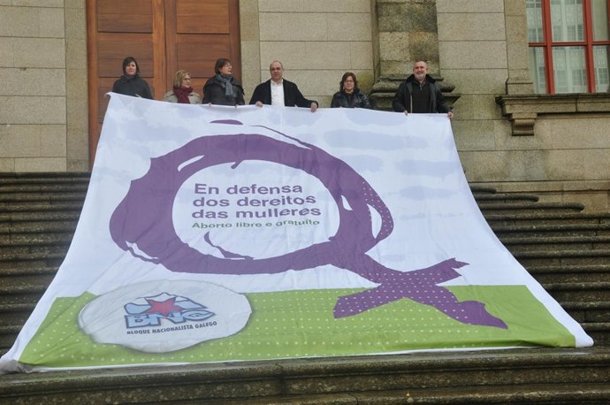 Pancarta contra la reforma del aborto