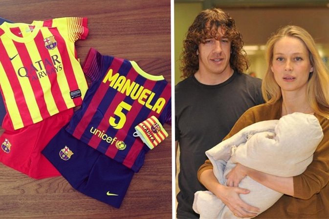 Manuela, hija de Carles Puyol y Vanesa Lorenzo, ya es socia del Barça ¡con sólo 