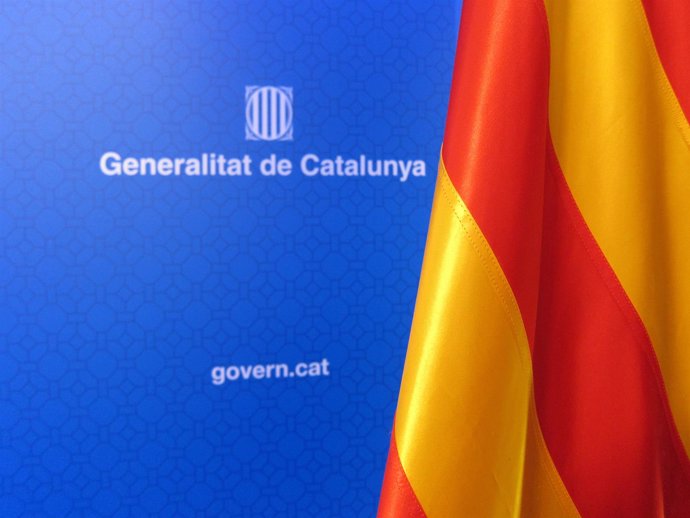 Catalunya. Cataluña. Senyera. Govern. Generalitat. Sala de prensa.