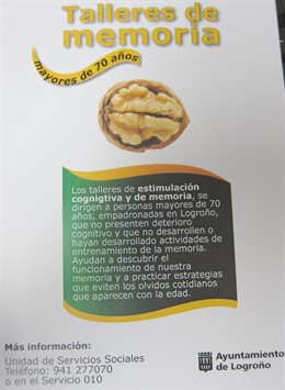 Folleto de los talleres de memoria para este año