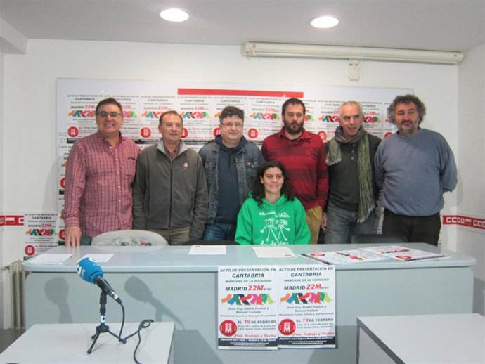 Presentación de la 'Marcha por la Dignidad' de Cantabria