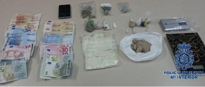 Droga intervenida por la Policía Nacional en Málaga