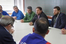 Oriol Junqueras (presidente de ERC) en Alstom  