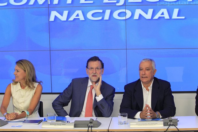 Rajoy, Cospedal y Arenas en el Comité Ejecutivo Nacional del PP