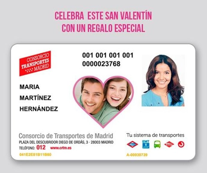 Imagen de la tarjeta personalizada por San Valentín