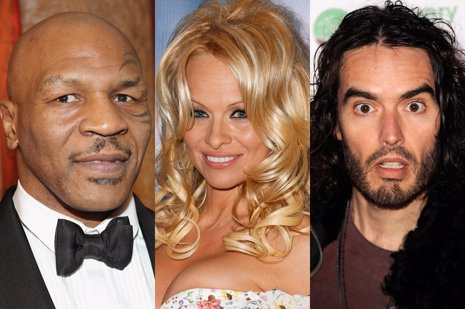 Mike Tyson, Pamela Anderson y Russell Brand