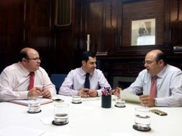 José Robles, Juan Manuel Moreno y Sebastián Pérez en Granada