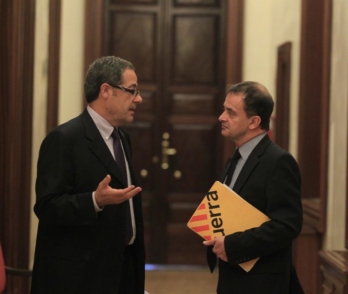 Pere Macias, de CiU, y Alfred Bosch, de ERC