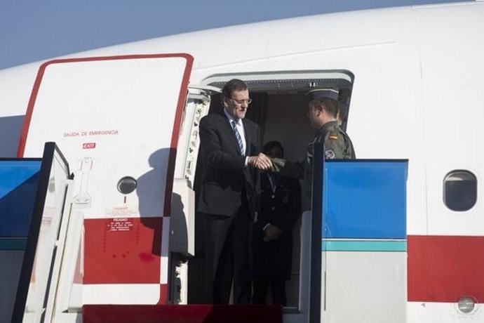 Rajoy a su llegada a Turquía