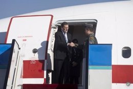 Rajoy a su llegada a Turquía