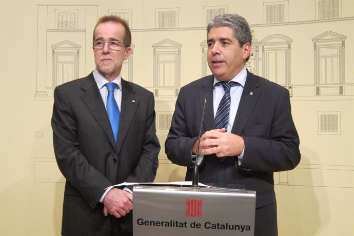 Josep Marquès (Creu Roja Catalunya) y Francesc Homs (portavoz Govern)